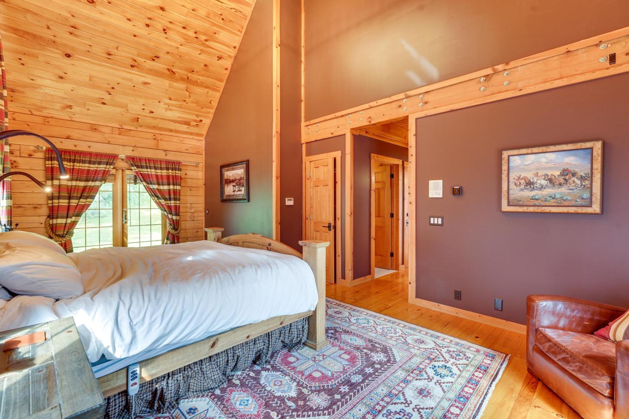 Luxury Log Cabin With Ev Charger And Mtn Views! Blairstown Exterior photo