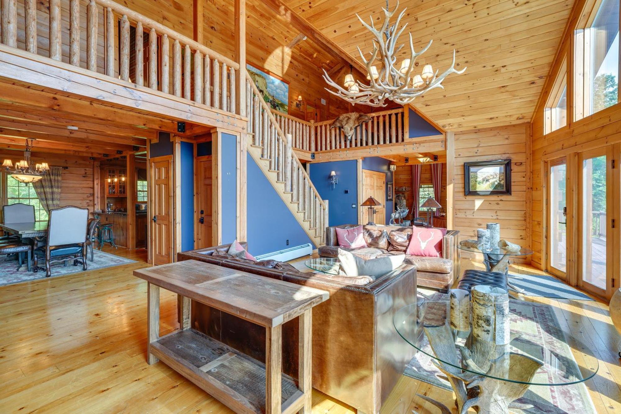 Luxury Log Cabin With Ev Charger And Mtn Views! Blairstown Exterior photo