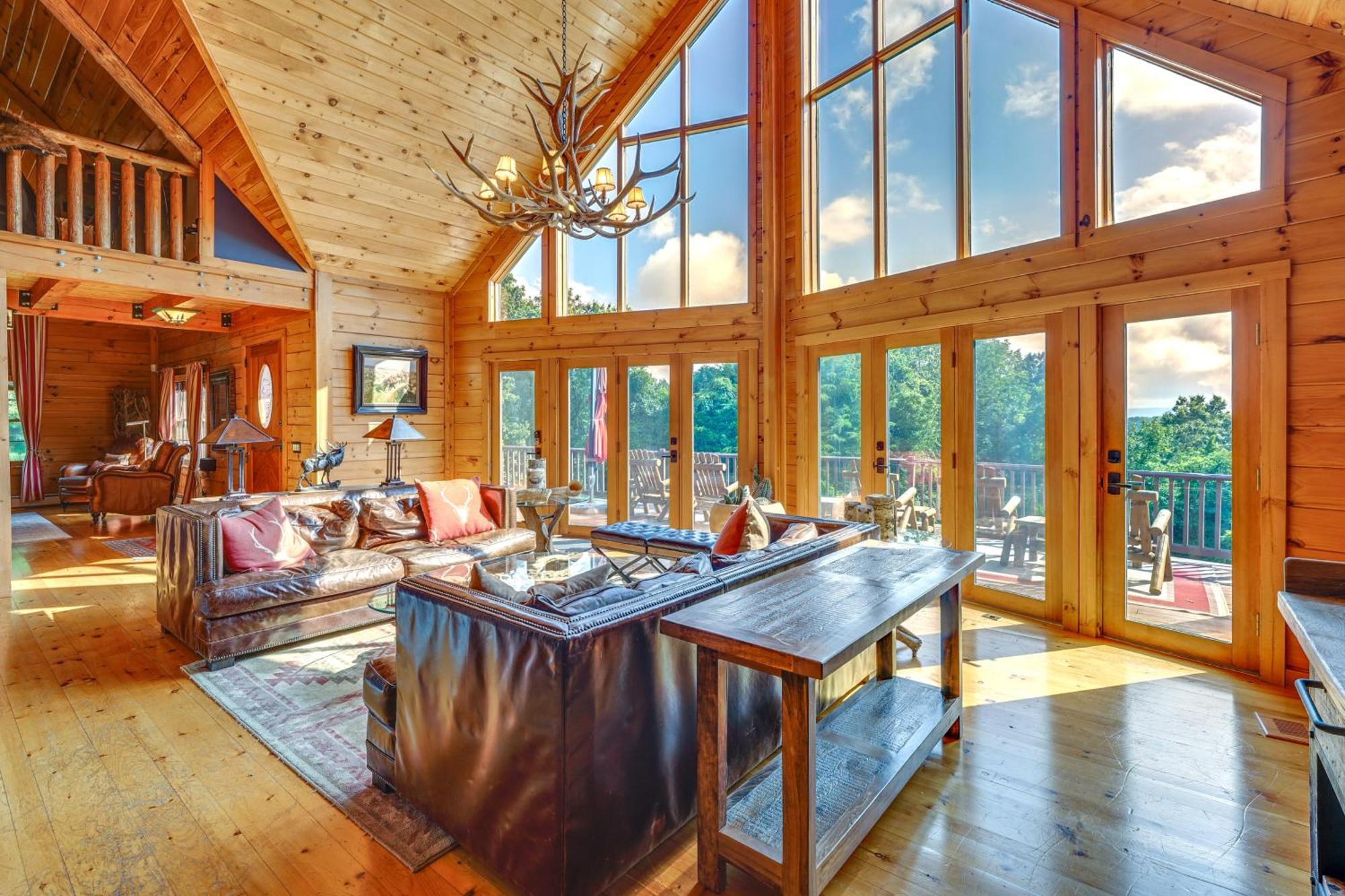 Luxury Log Cabin With Ev Charger And Mtn Views! Blairstown Exterior photo