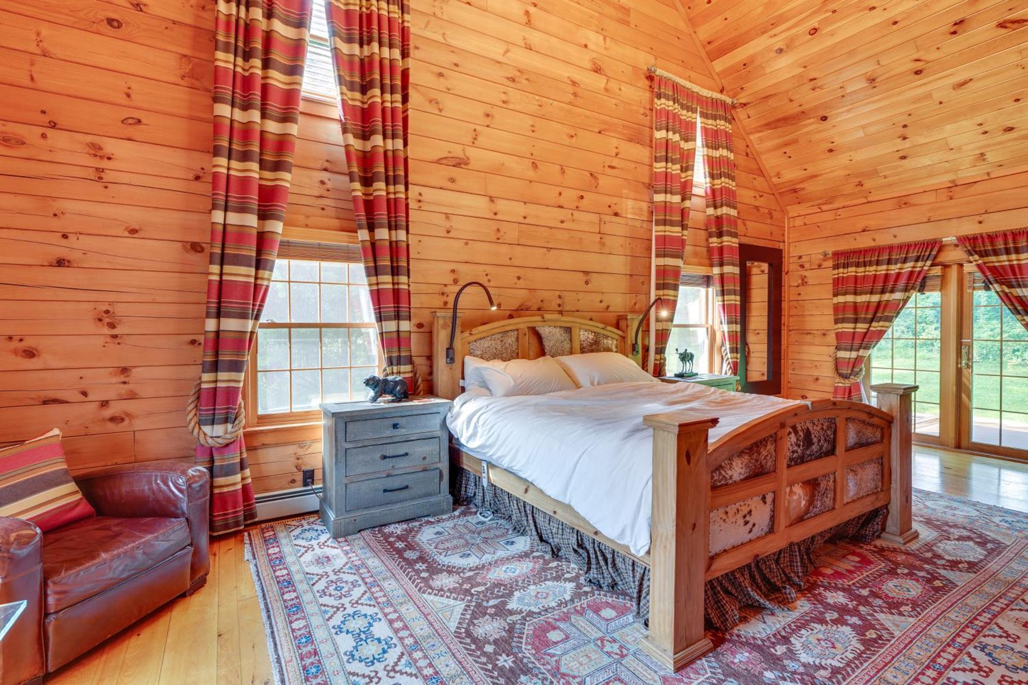Luxury Log Cabin With Ev Charger And Mtn Views! Blairstown Exterior photo
