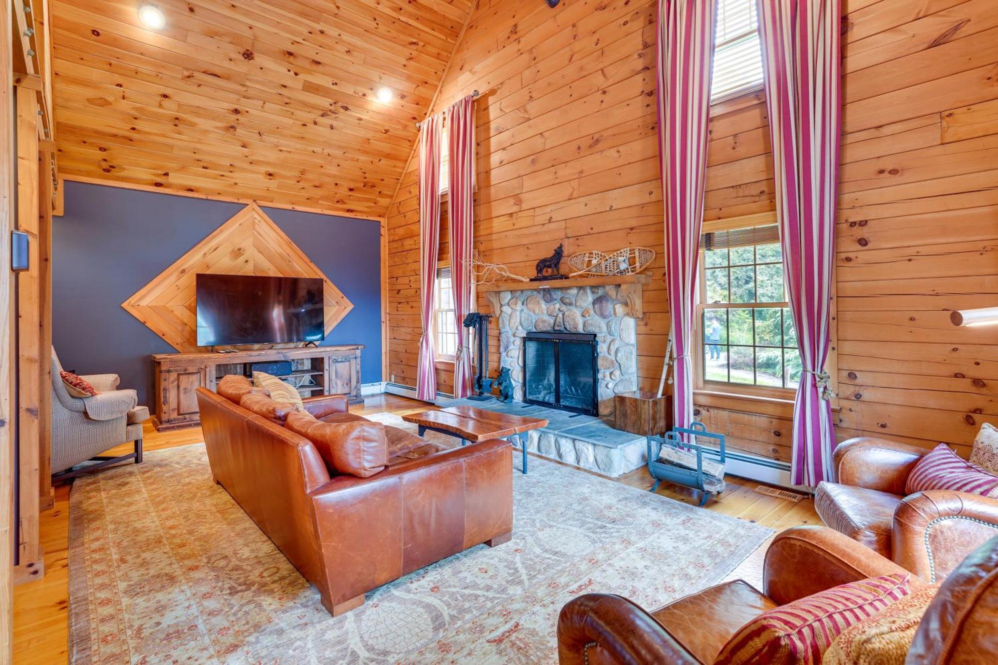 Luxury Log Cabin With Ev Charger And Mtn Views! Blairstown Exterior photo