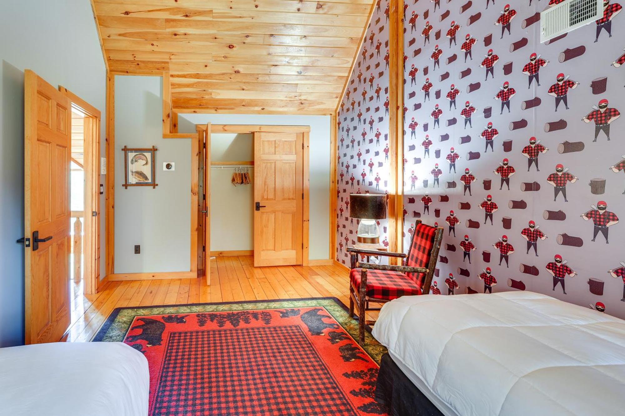 Luxury Log Cabin With Ev Charger And Mtn Views! Blairstown Exterior photo